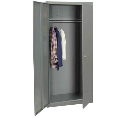 steel clothes cabinet|metal coat closet.